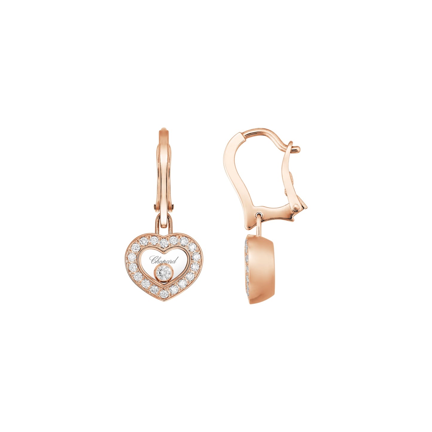 HAPPY DIAMONDS ICONS EARRINGS, ETHICAL ROSE GOLD, DIAMONDS 83A054-5401