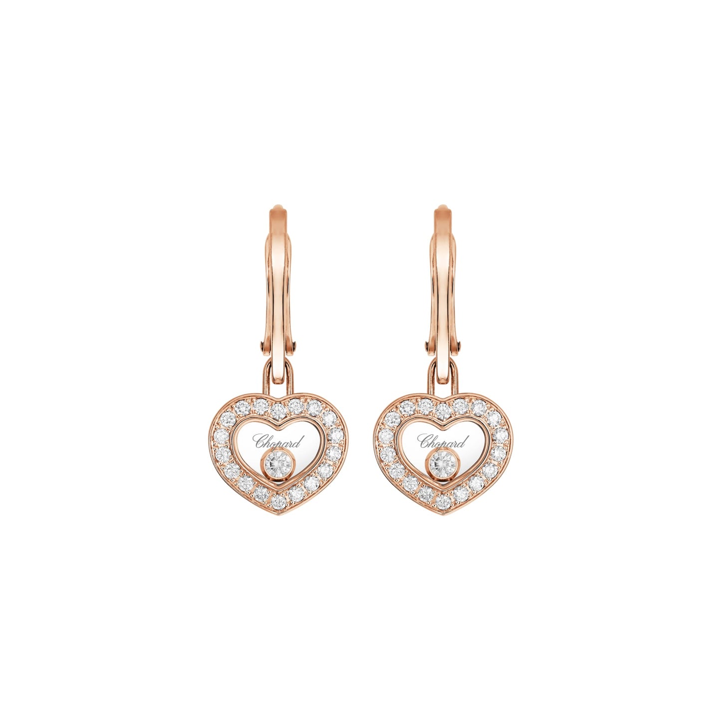 HAPPY DIAMONDS ICONS EARRINGS, ETHICAL ROSE GOLD, DIAMONDS 83A054-5401