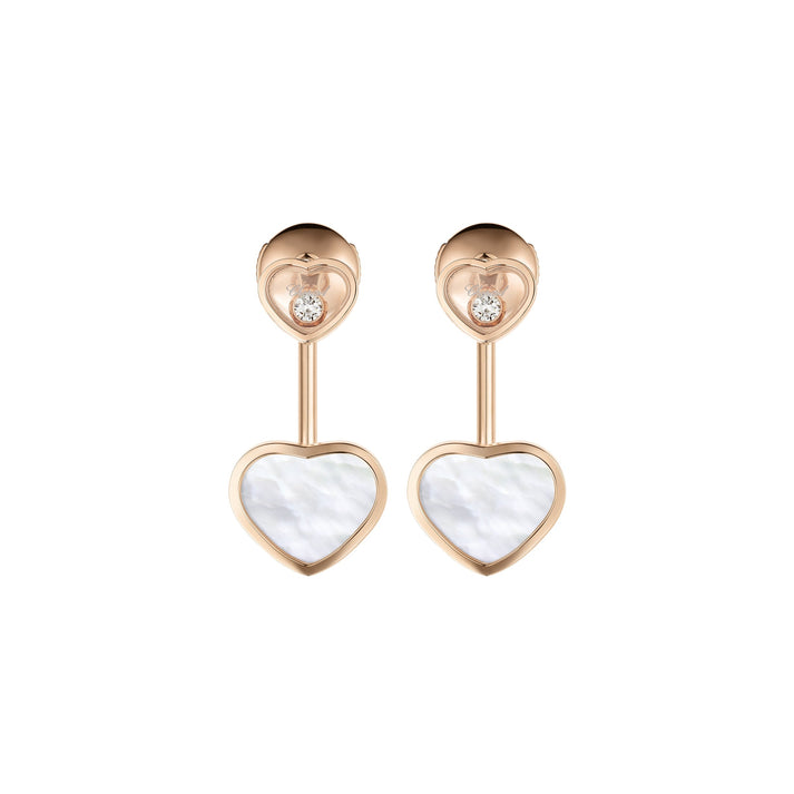 HAPPY HEARTS EARRINGS, ETHICAL ROSE GOLD, DIAMONDS, MOTHER-OF-PEARL 83A082-5301