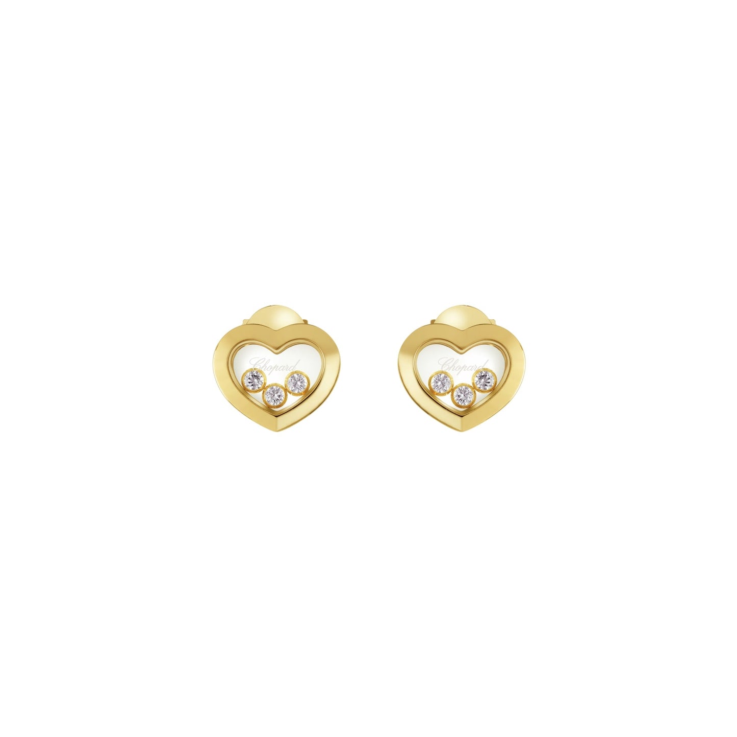 HAPPY DIAMONDS ICONS EARRINGS, ETHICAL YELLOW GOLD, DIAMONDS 83A611-0001