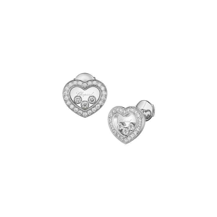 HAPPY DIAMONDS ICONS EARRINGS, ETHICAL WHITE GOLD, DIAMONDS 83A611-1201