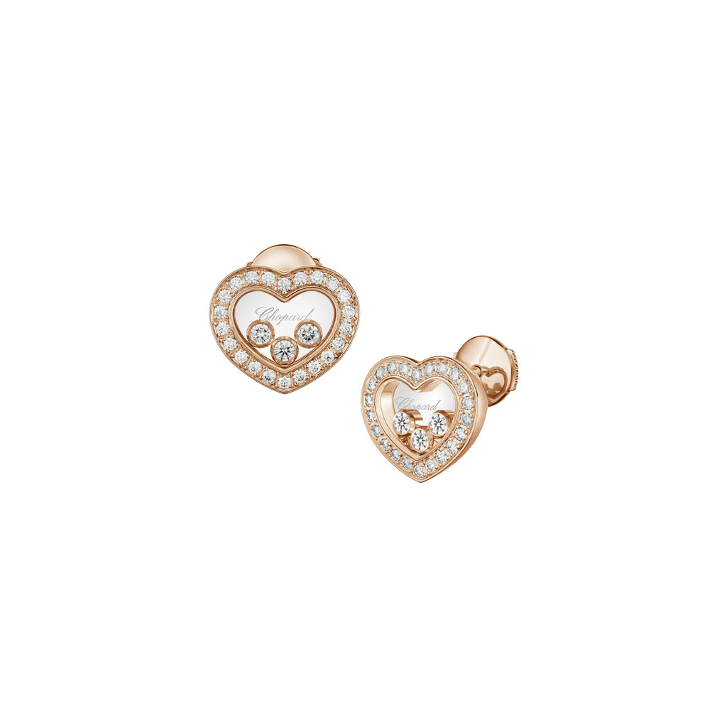 HAPPY DIAMONDS ICONS EARRINGS, ETHICAL ROSE GOLD, DIAMONDS 83A611-5201