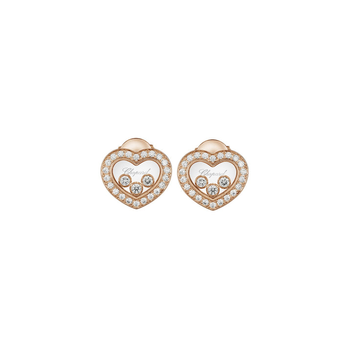 HAPPY DIAMONDS ICONS EARRINGS, ETHICAL ROSE GOLD, DIAMONDS 83A611-5201