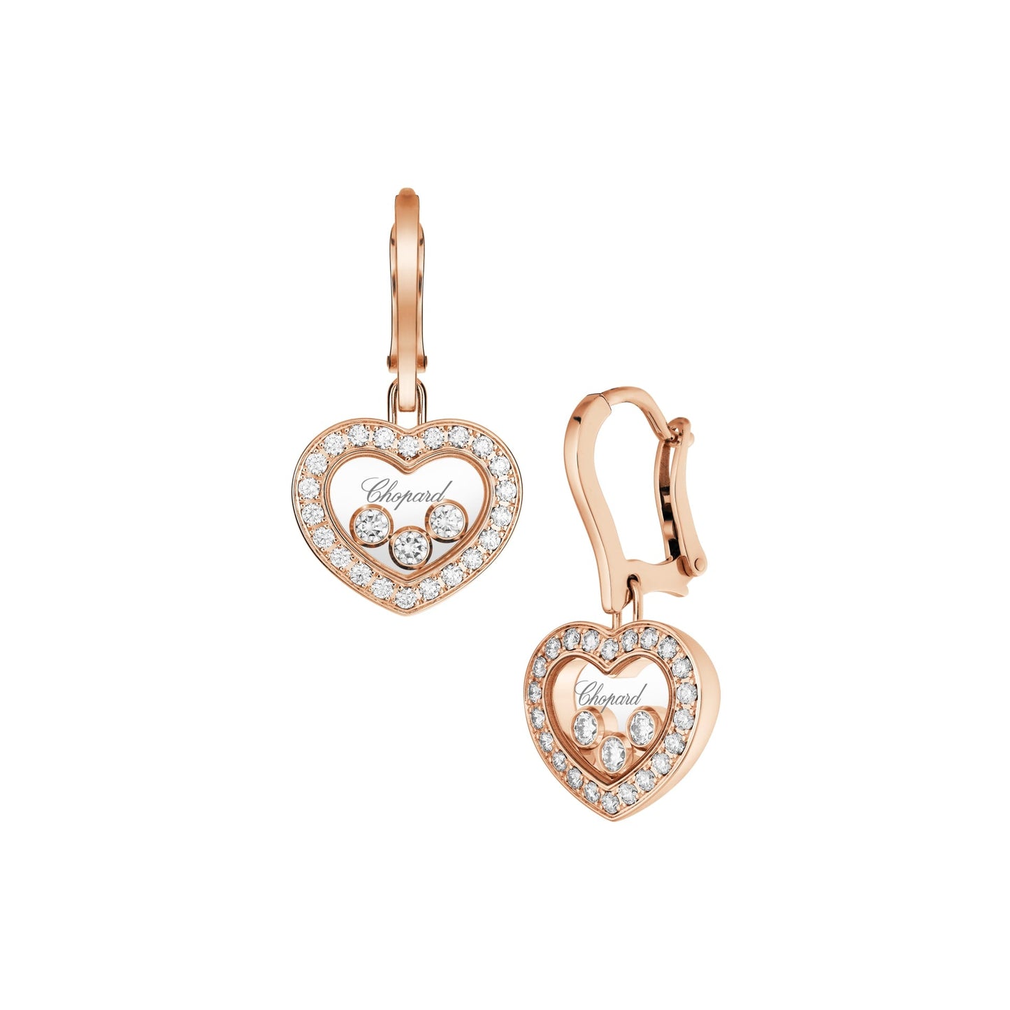 HAPPY DIAMONDS ICONS EARRINGS, ETHICAL ROSE GOLD, DIAMONDS 83A611-5401