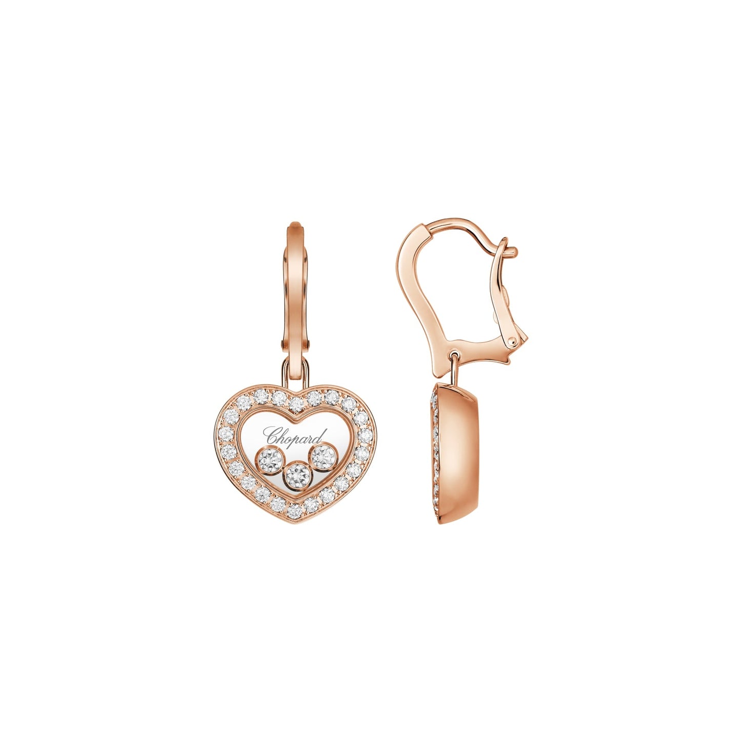 HAPPY DIAMONDS ICONS EARRINGS, ETHICAL ROSE GOLD, DIAMONDS 83A611-5401