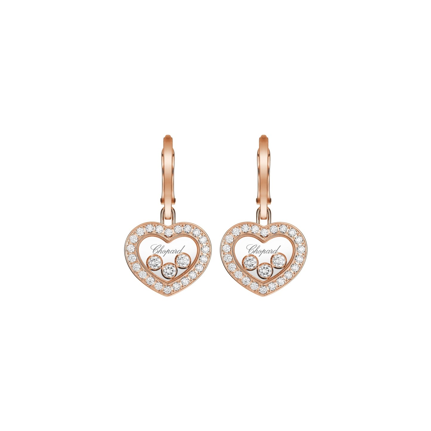 HAPPY DIAMONDS ICONS EARRINGS, ETHICAL ROSE GOLD, DIAMONDS 83A611-5401