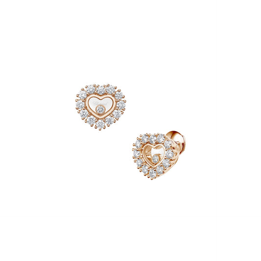 HAPPY DIAMONDS ICONS JOAILLERIE EARRINGS, ETHICAL ROSE GOLD, DIAMONDS 83A616-5001