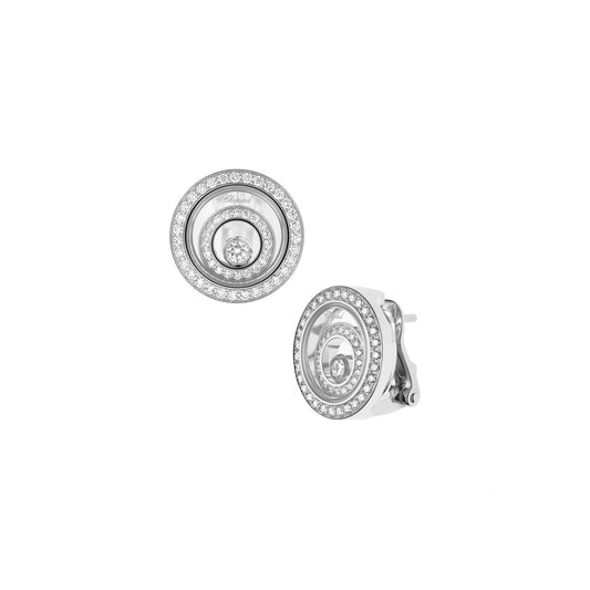 HAPPY SPIRIT EARRINGS, ETHICAL WHITE GOLD, DIAMONDS 848230-1001