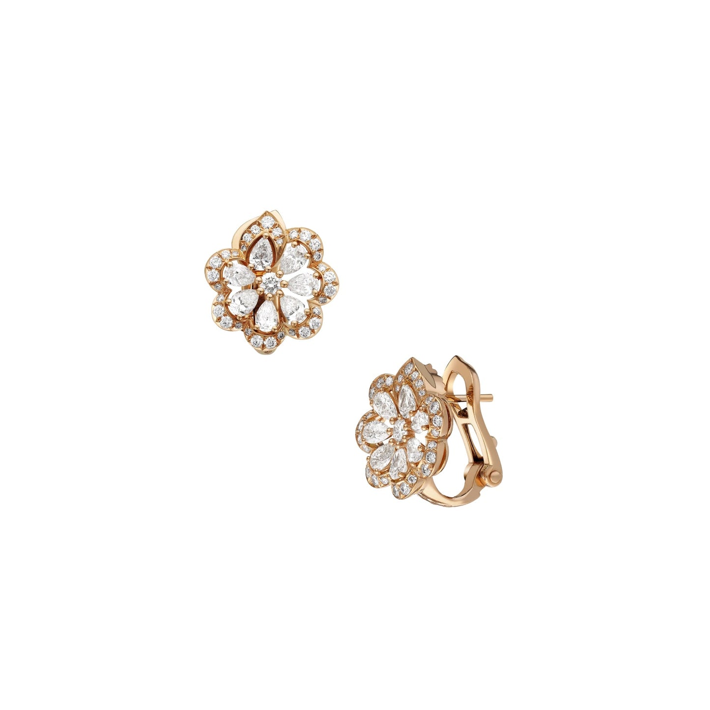 PRECIOUS LACE MINI-FROU-FROU EARRINGS, ETHICAL ROSE GOLD, DIAMONDS 848347-5001