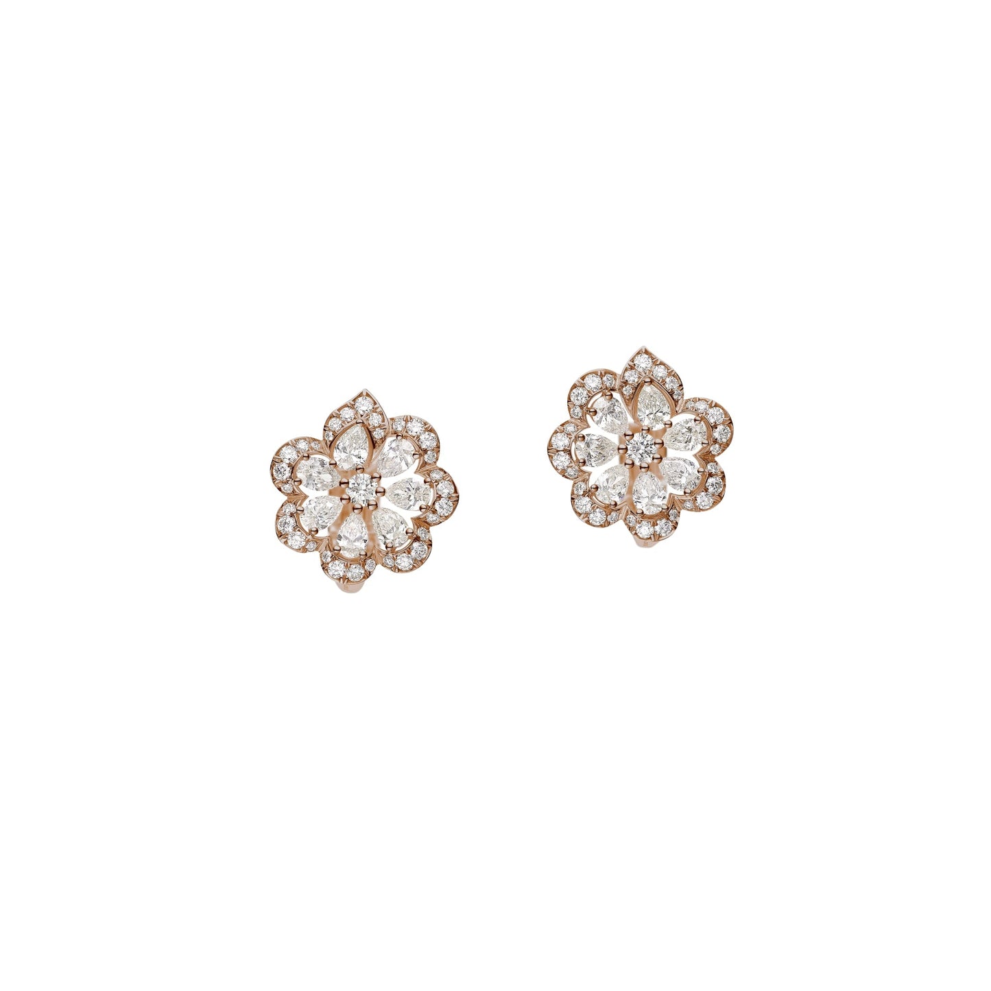 PRECIOUS LACE MINI-FROU-FROU EARRINGS, ETHICAL ROSE GOLD, DIAMONDS 848347-5001