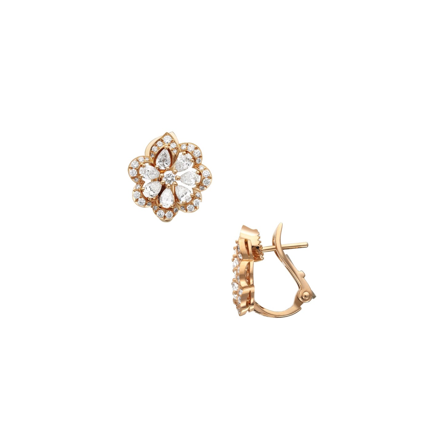 PRECIOUS LACE MINI-FROU-FROU EARRINGS, ETHICAL ROSE GOLD, DIAMONDS 848347-5001