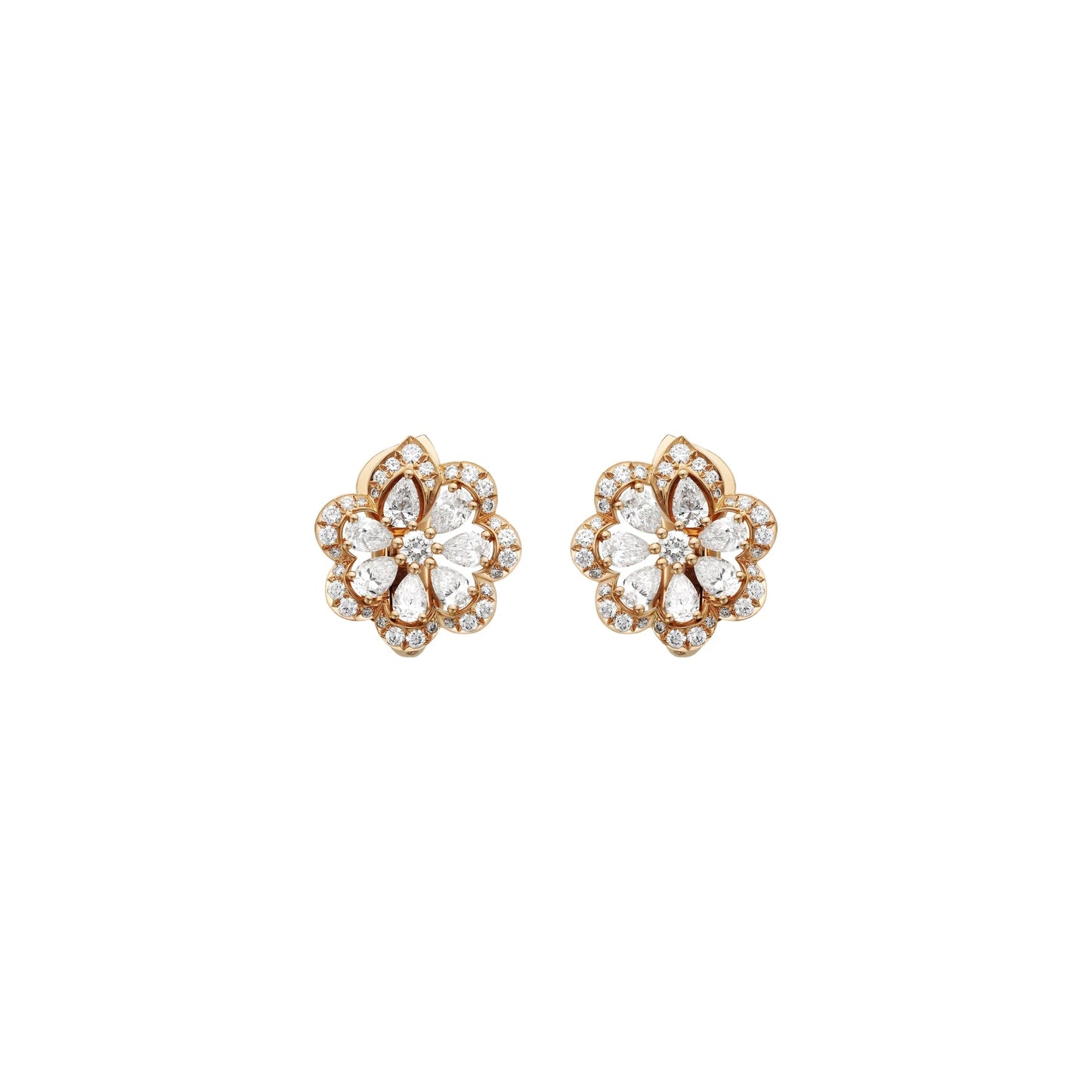 PRECIOUS LACE MINI-FROU-FROU EARRINGS, ETHICAL ROSE GOLD, DIAMONDS 848347-5001