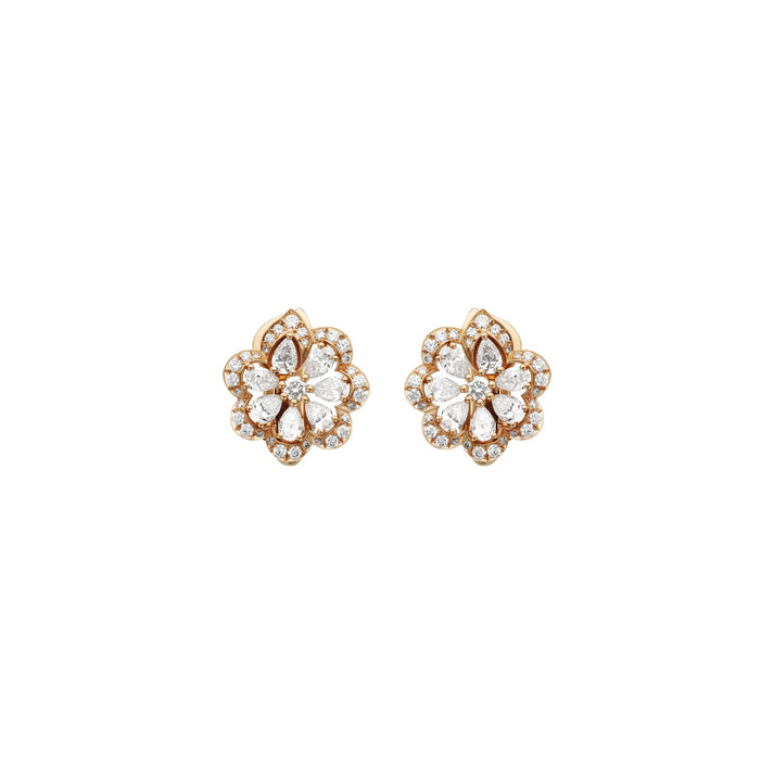 PRECIOUS LACE MINI-FROU-FROU EARRINGS, ETHICAL ROSE GOLD, DIAMONDS 848347-5001