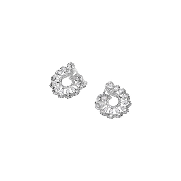 PRECIOUS LACE VAGUE EARRINGS, ETHICAL WHITE GOLD, DIAMONDS 848349-1001