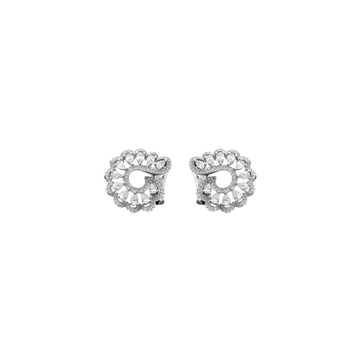 PRECIOUS LACE VAGUE EARRINGS, ETHICAL WHITE GOLD, DIAMONDS 848349-1001