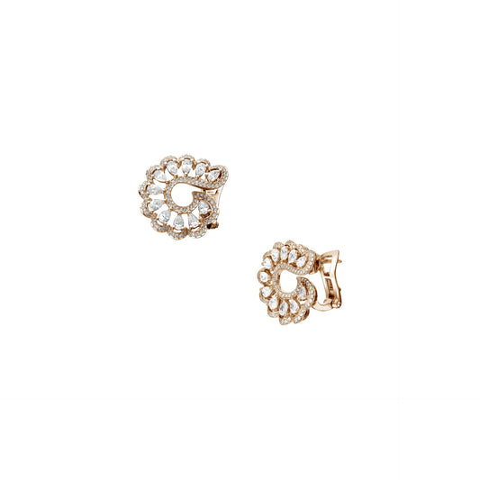 PRECIOUS LACE VAGUE EARRINGS, ETHICAL ROSE GOLD, DIAMONDS 848349-5001