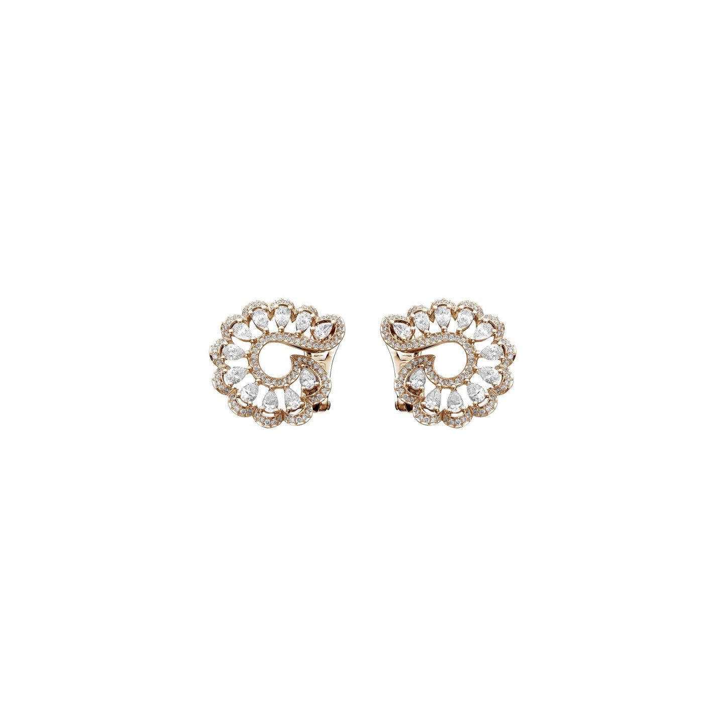 PRECIOUS LACE VAGUE EARRINGS, ETHICAL ROSE GOLD, DIAMONDS 848349-5001