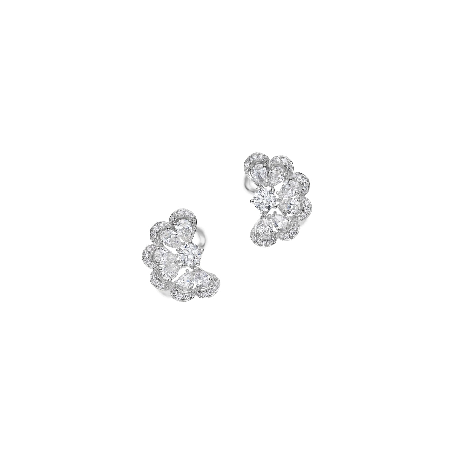 PRECIOUS LACE NUAGE EARRINGS, ETHICAL WHITE GOLD, DIAMONDS 848351-1001