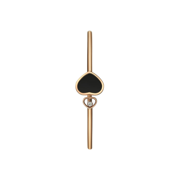 HAPPY HEARTS BANGLE, ETHICAL ROSE GOLD, DIAMOND, ONYX 857482-5200