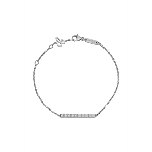 ICE CUBE BRACELET, ETHICAL WHITE GOLD, HALF-SET DIAMONDS 857702-1002