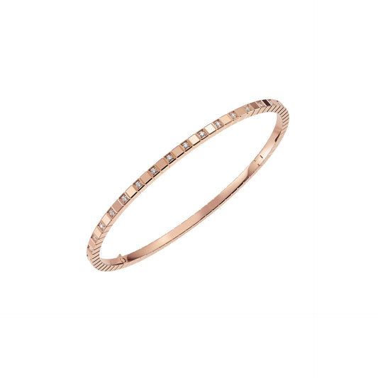 ICE CUBE BANGLE, ETHICAL ROSE GOLD, HALF-SET DIAMONDS 857702-5009