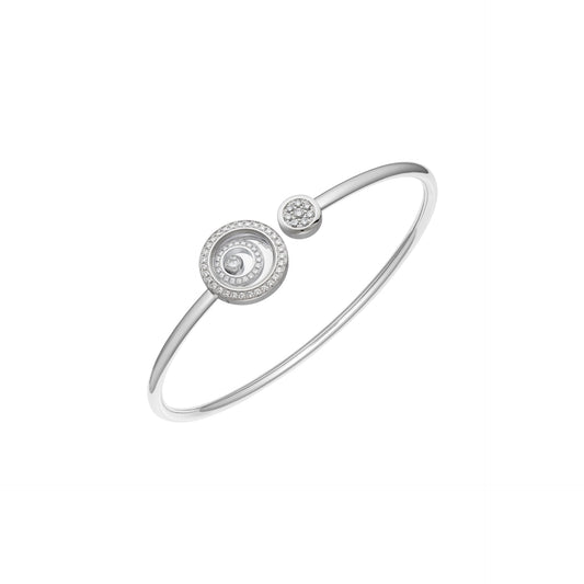 HAPPY SPIRIT BANGLE, ETHICAL WHITE GOLD, DIAMONDS 858230-1001