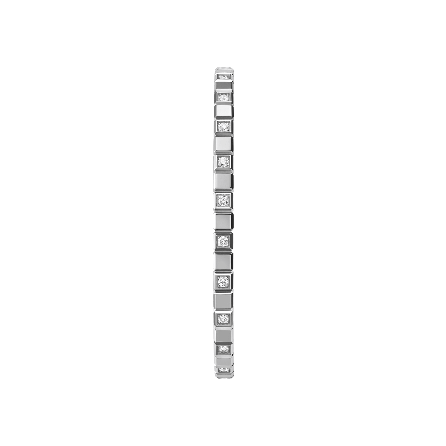 ICE CUBE BANGLE, ETHICAL WHITE GOLD, HALF-SET DIAMONDS 858350-1004