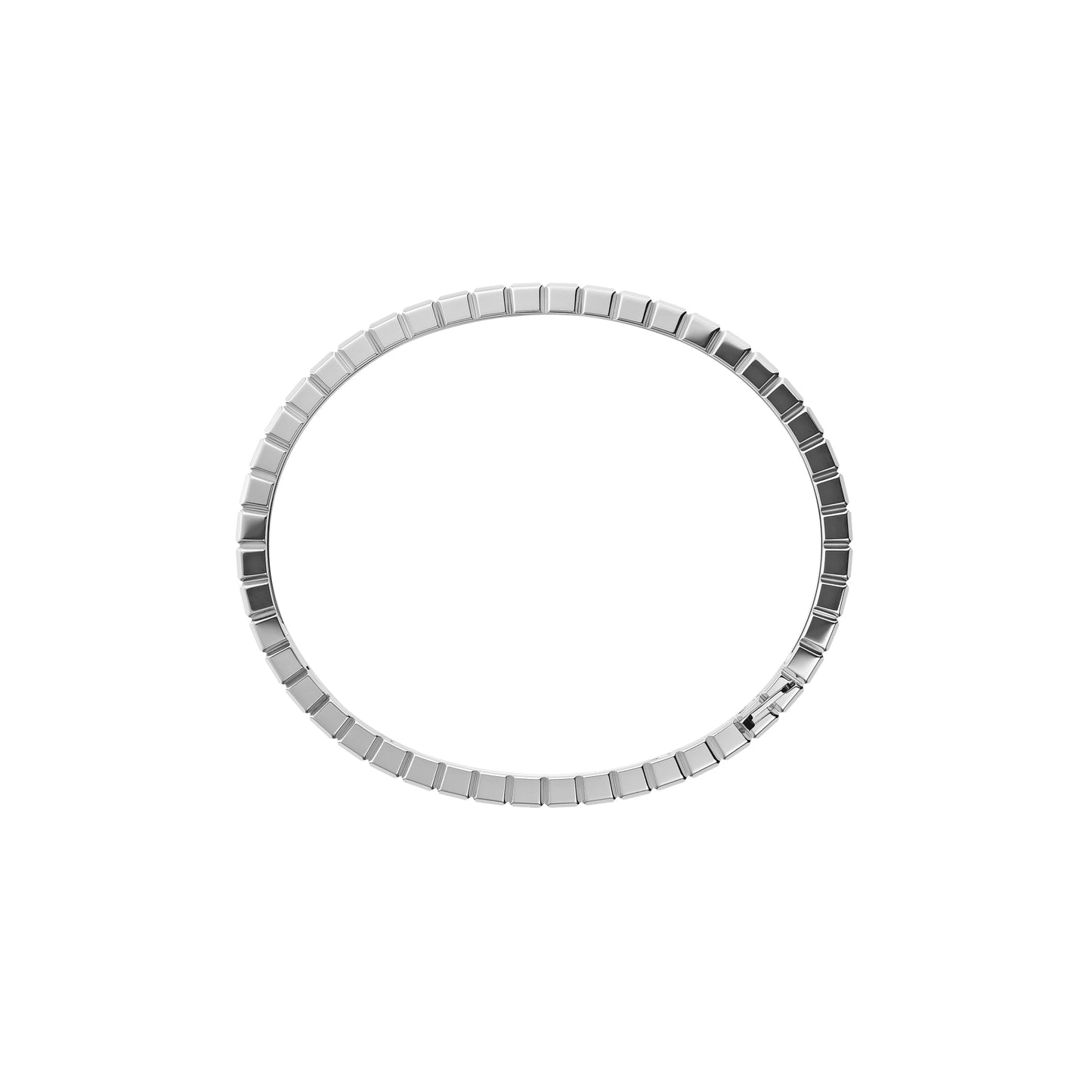 ICE CUBE BANGLE, ETHICAL WHITE GOLD, HALF-SET DIAMONDS 858350-1004