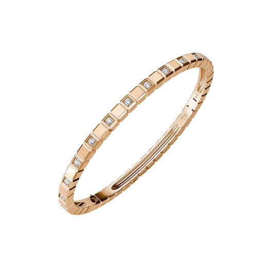 ICE CUBE BANGLE, ETHICAL ROSE GOLD, HALF-SET DIAMONDS 858350-5004