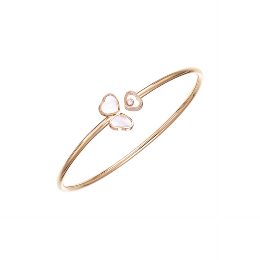 HAPPY HEARTS WINGS BANGLE, ETHICAL ROSE GOLD, DIAMOND, MOTHER-OF-PEARL 85A083-5300