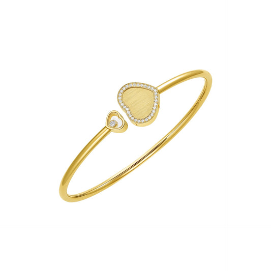 HAPPY HEARTS GOLDEN HEARTS BANGLE, ETHICAL YELLOW GOLD, DIAMONDS 85A107-0920