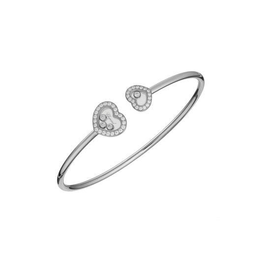 HAPPY DIAMONDS ICONS BANGLE, ETHICAL WHITE GOLD, DIAMONDS 85A614-1200