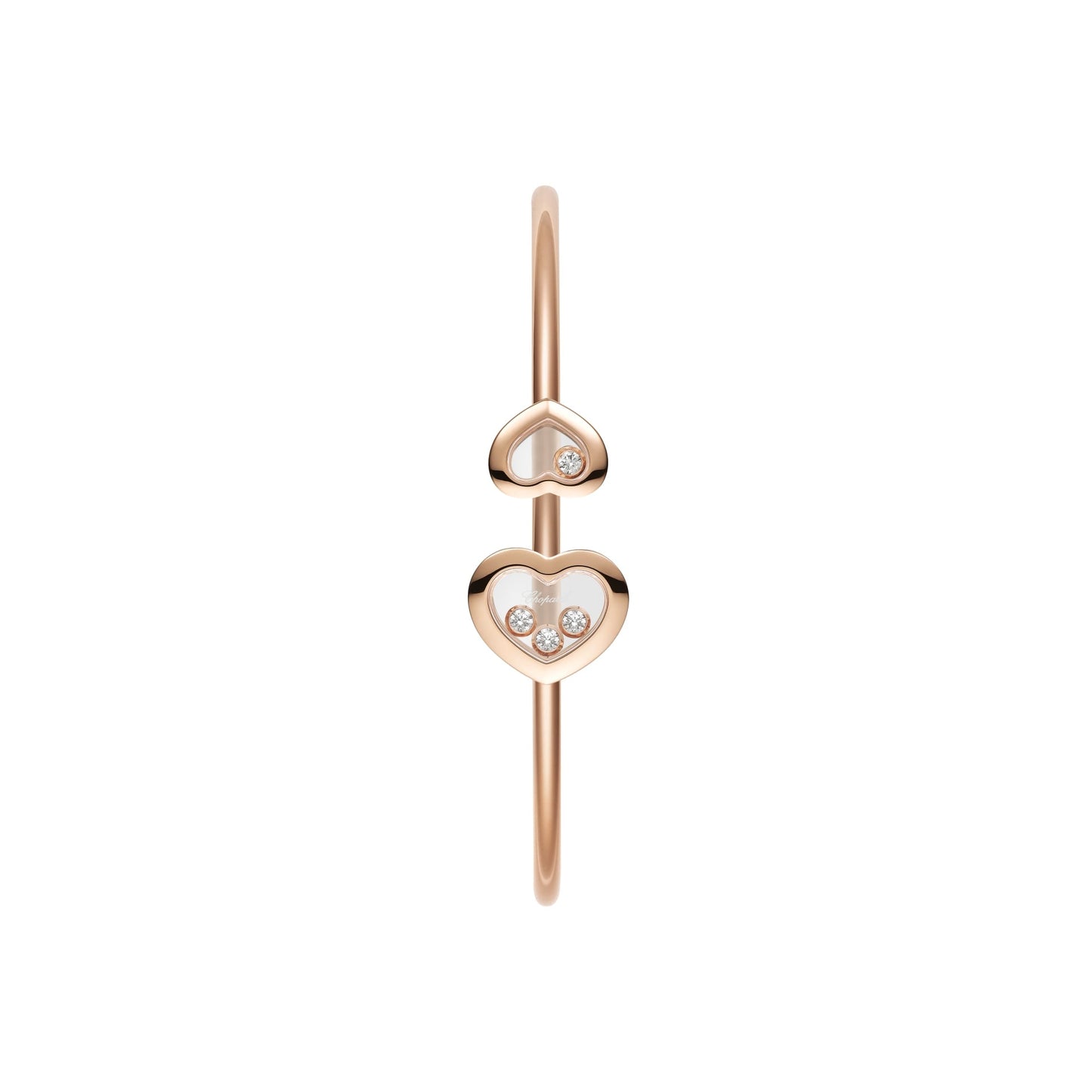 HAPPY DIAMONDS ICONS BANGLE, ETHICAL ROSE GOLD, DIAMONDS 85A614-5000