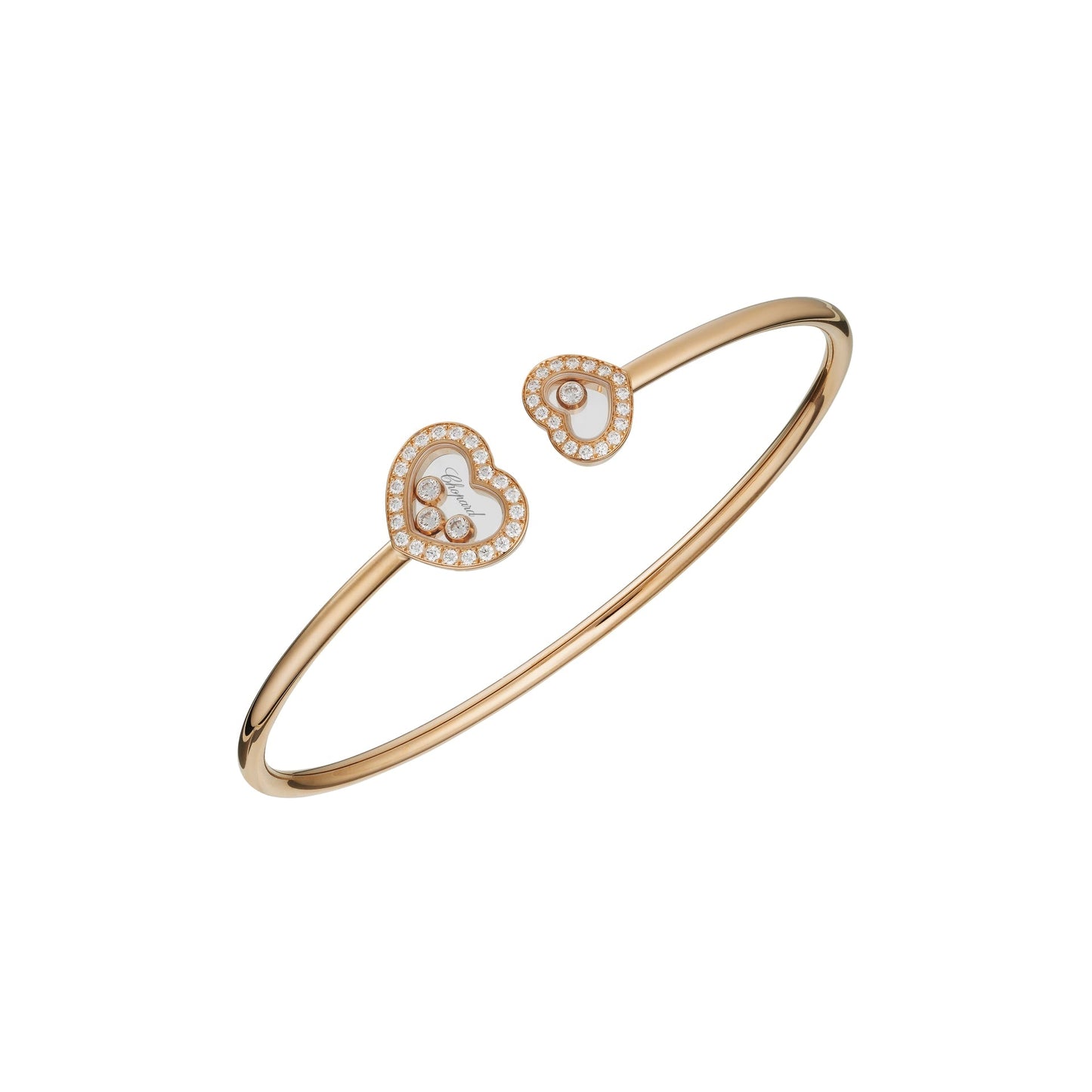 HAPPY DIAMONDS ICONS BANGLE, ETHICAL ROSE GOLD, DIAMONDS 85A614-5200