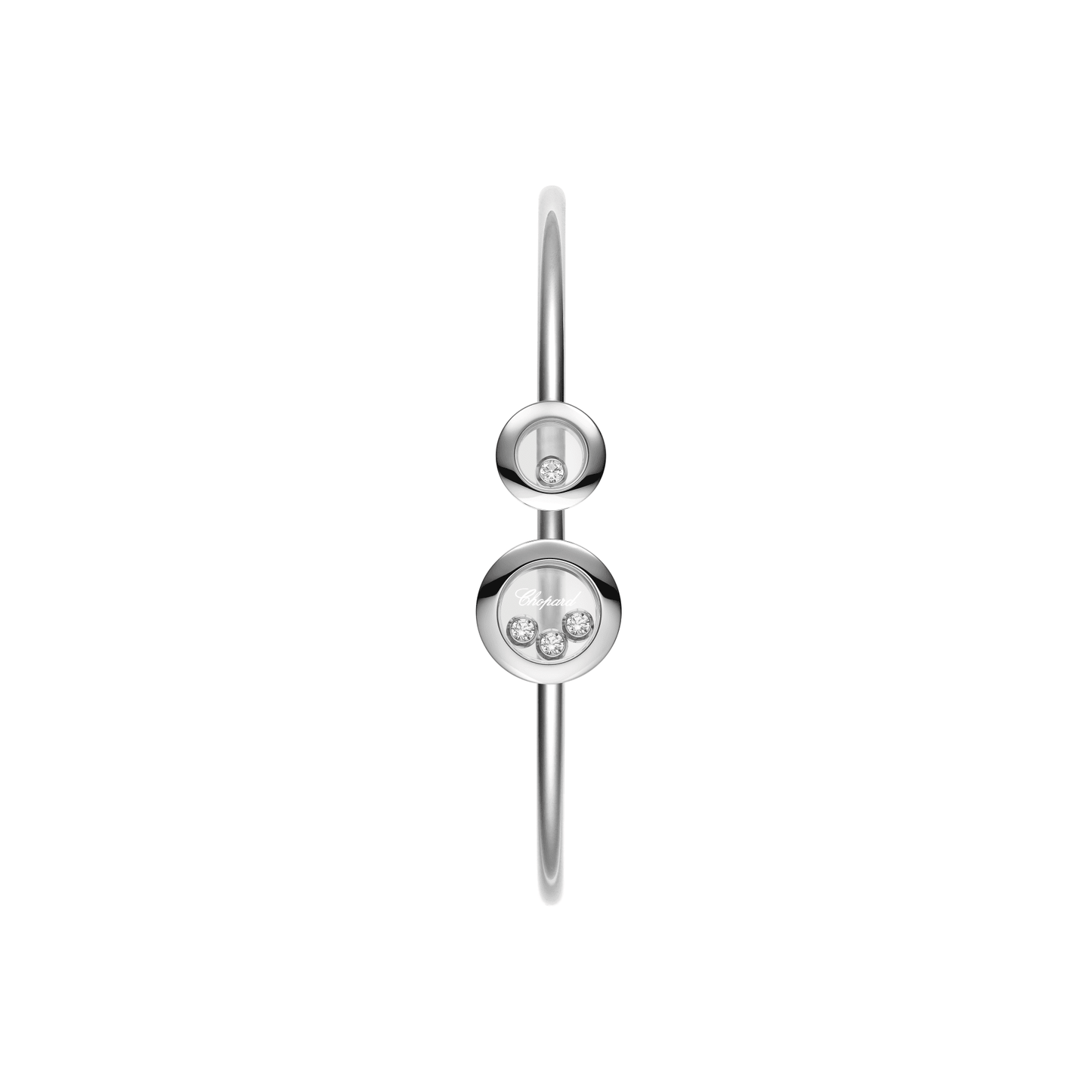 HAPPY DIAMONDS ICONS BANGLE, ETHICAL WHITE GOLD, DIAMONDS 85A618-1000