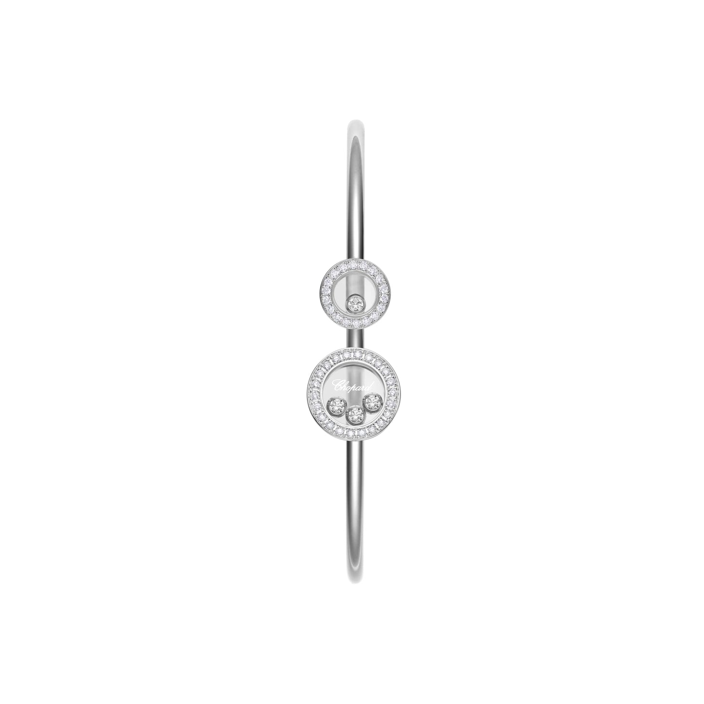 HAPPY DIAMONDS ICONS BANGLE, ETHICAL WHITE GOLD, DIAMONDS 85A618-1200