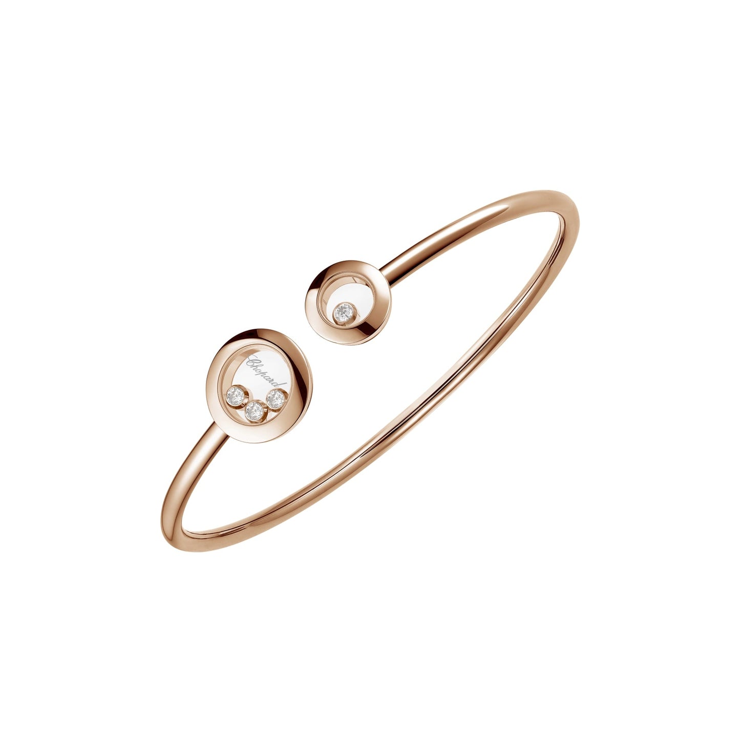 HAPPY DIAMONDS ICONS BANGLE, ETHICAL ROSE GOLD, DIAMONDS 85A618-5000