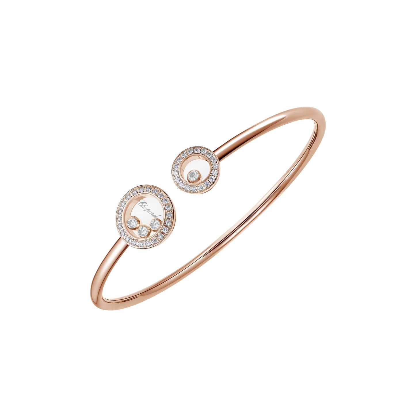 HAPPY DIAMONDS ICONS BANGLE, ETHICAL ROSE GOLD, DIAMONDS 85A618-5200