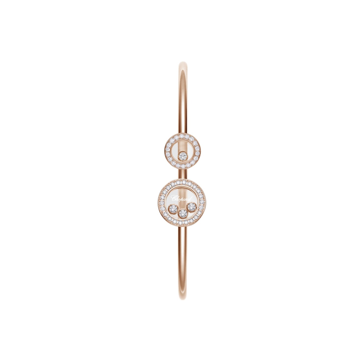 HAPPY DIAMONDS ICONS BANGLE, ETHICAL ROSE GOLD, DIAMONDS 85A618-5200