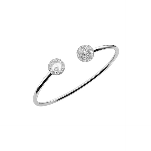 HAPPY DIAMONDS PLANET BANGLE, ETHICAL WHITE GOLD, DIAMONDS 85A619-1900