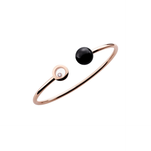 HAPPY DIAMONDS PLANET BANGLE, ETHICAL ROSE GOLD, DIAMOND, ONYX 85A619-5200