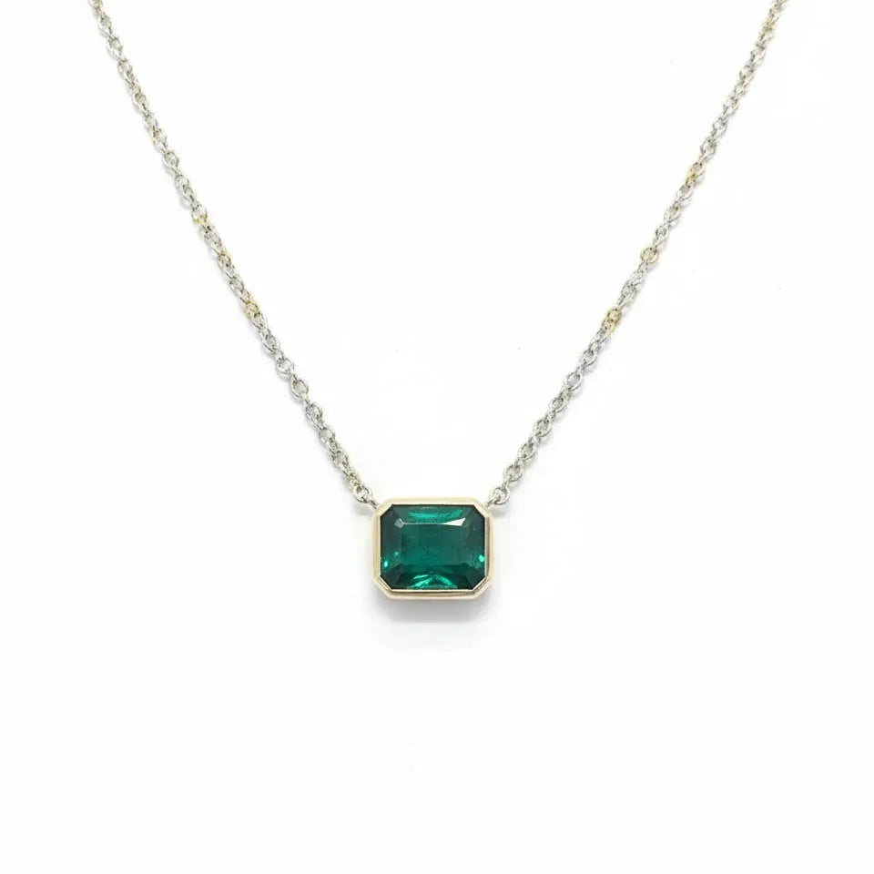 Emerald Bezel Pendant