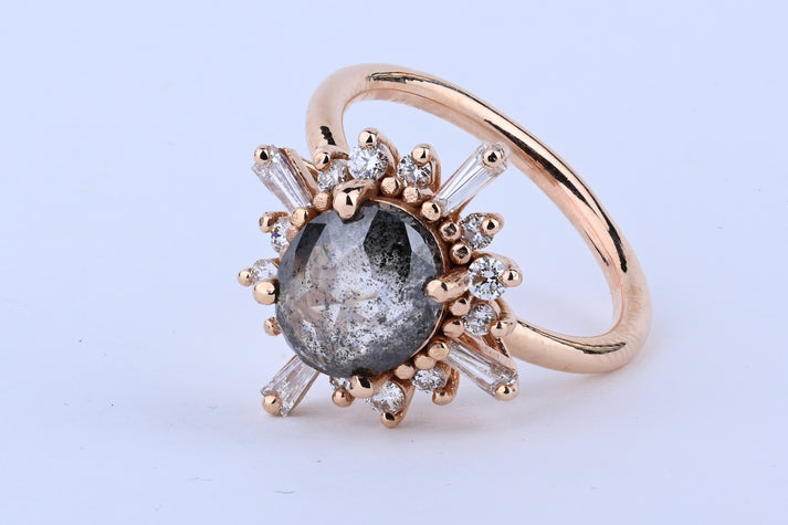 Salt an pepper diamond ring