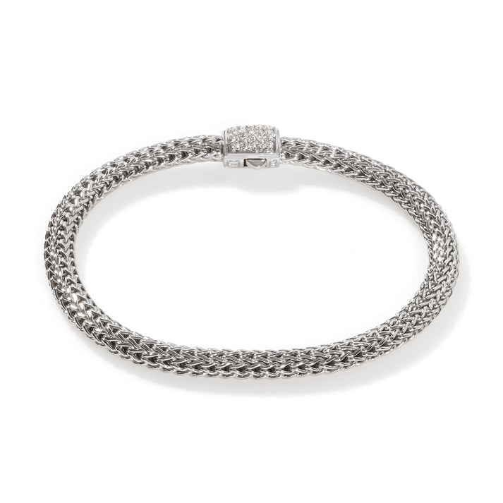 John Hardy Icon Bracelet, Sterling Silver, Diamonds, 5MM BBP96002DI