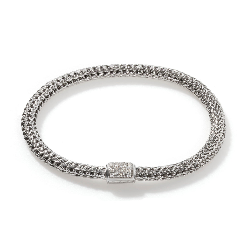 John Hardy Icon Bracelet, Sterling Silver, Diamonds, 5MM BBP96002DI