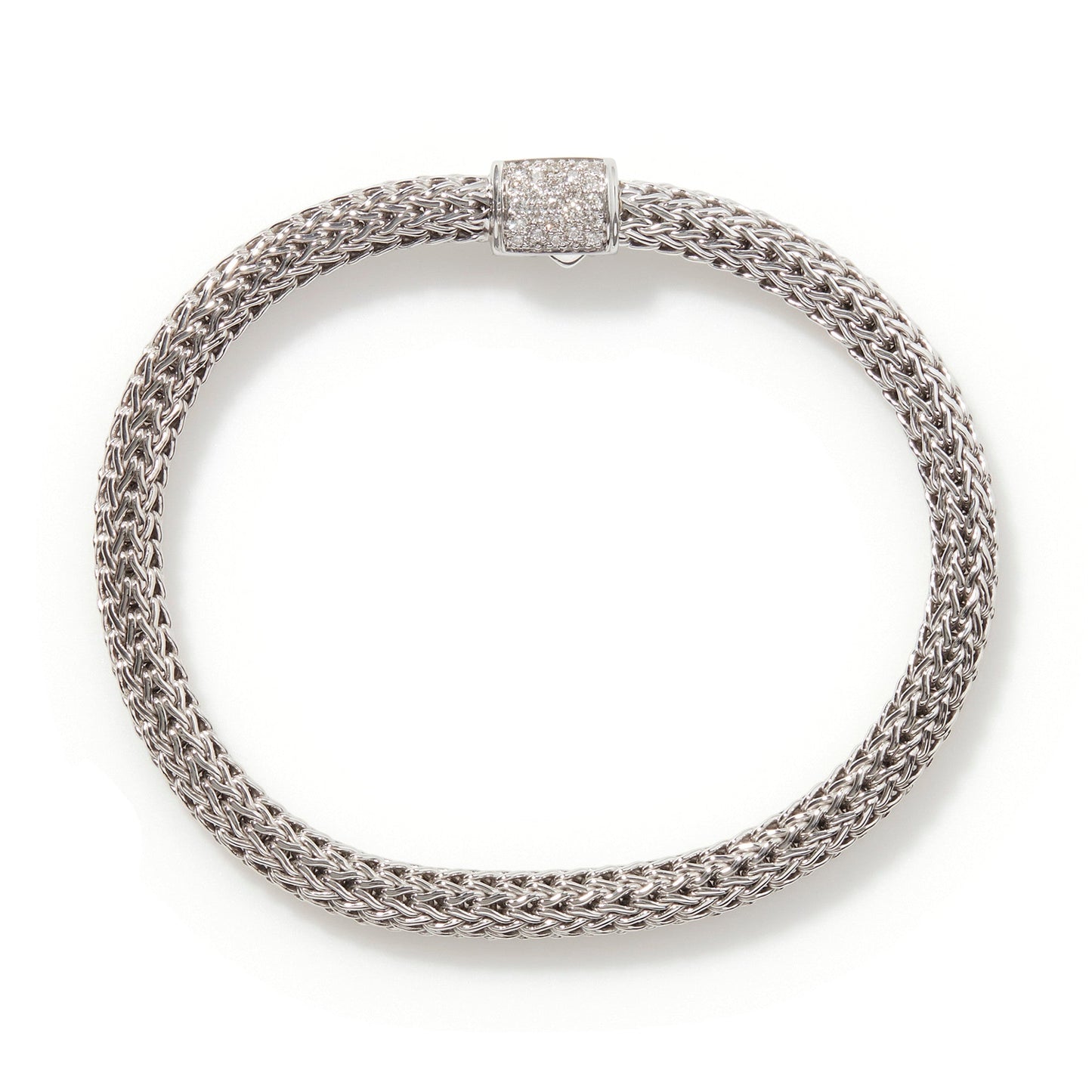 John Hardy Icon Bracelet, Sterling Silver, Diamonds, 5MM BBP96002DI