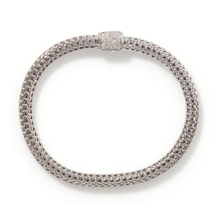 John Hardy Icon Bracelet, Sterling Silver, Diamonds, 5MM BBP96002DI