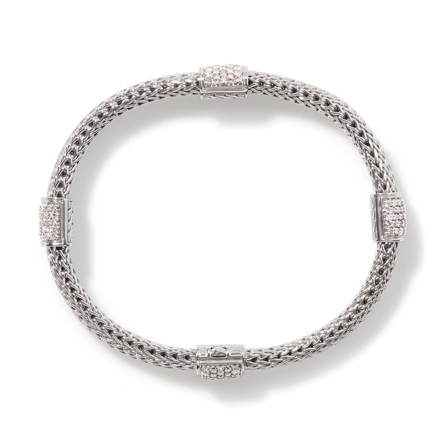 John Hardy Icon Bracelet, Sterling Silver, Diamonds, 5MM BBP9694DI