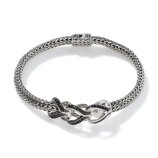 John Hardy Surf Bracelet, Sterling Silver, Pavé BBS902404BLSBN