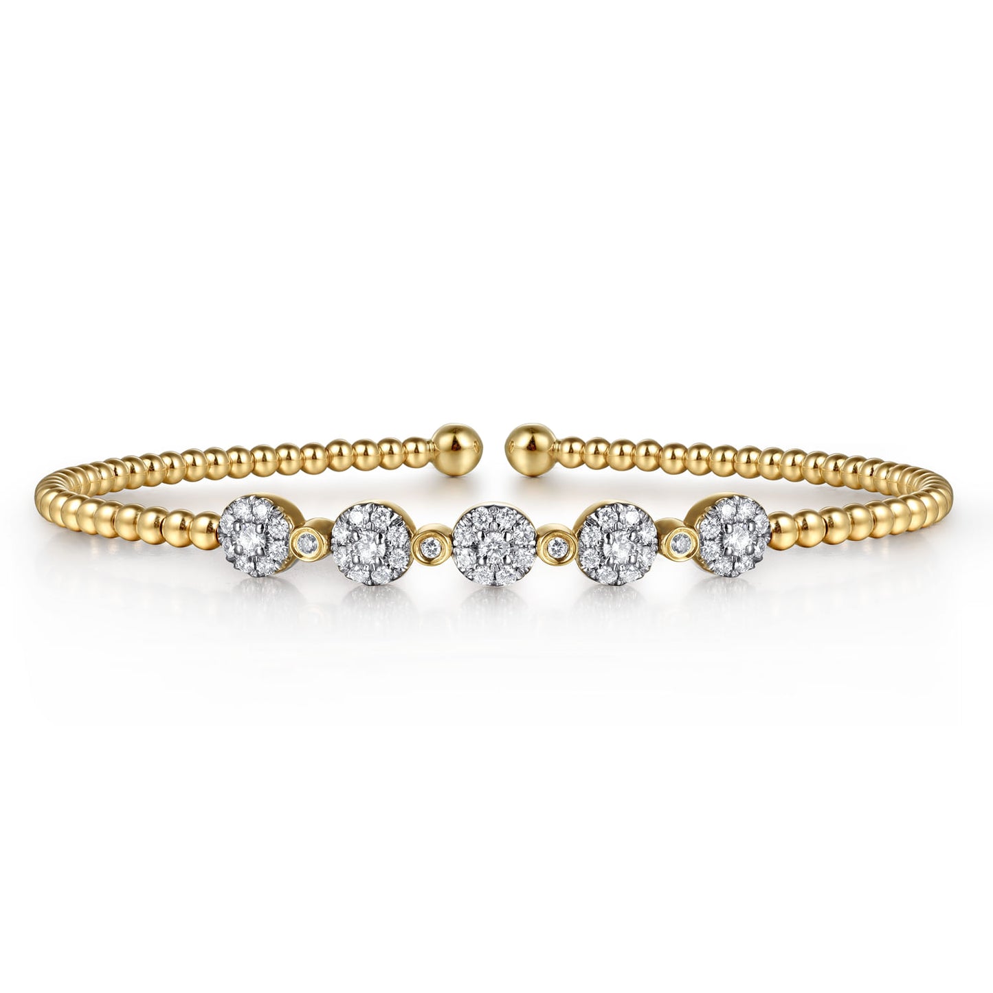 14K Yellow Gold Bujukan Diamond Split Bangle BG4335-62Y45JJ